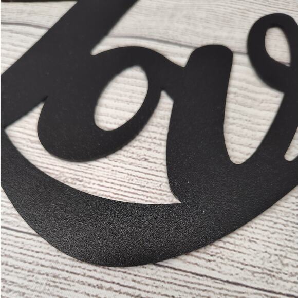 Black Iron Script Love for Decor or Craft - Picture 2 of 4